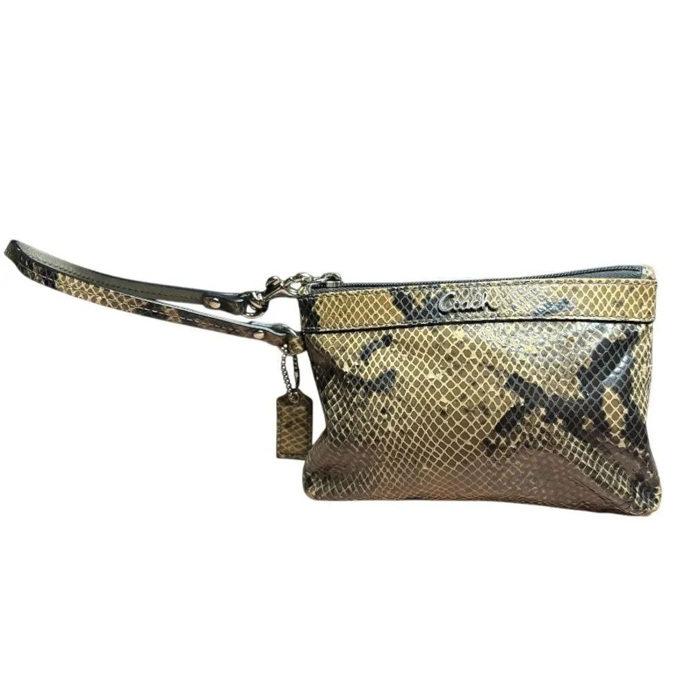 Coach Soho Embossed Exotic‎ Madison  Snakeskin Printed Wristlet